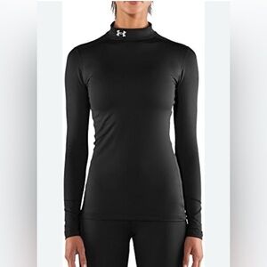 Under Armour Black Fitted Bodysuit with Mandarin Collar for women and mens